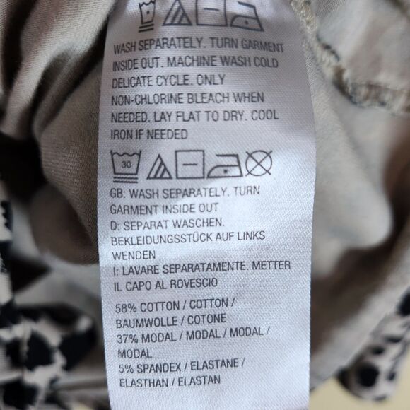 Susan Graver Animal print snap front Tie‎ front lined soft work blouse Size 1X - Picture 6 of 13